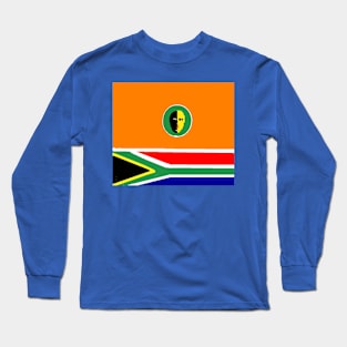 Sporty South African Design on Blue Background Long Sleeve T-Shirt
